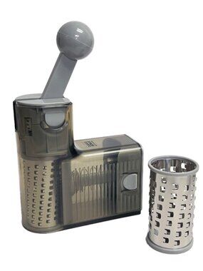Kuhn Rikon Handheld Ratchet Grater w/ 2 Barrels K88999 GREY NEW